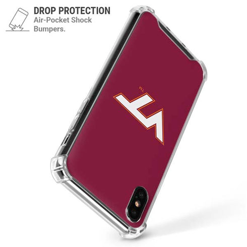 Virginia Tech Maroon iPhone XS Max Clear Case
